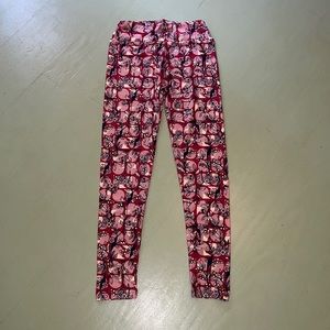 LuLaRoe Pink Floral leggings, NWOT